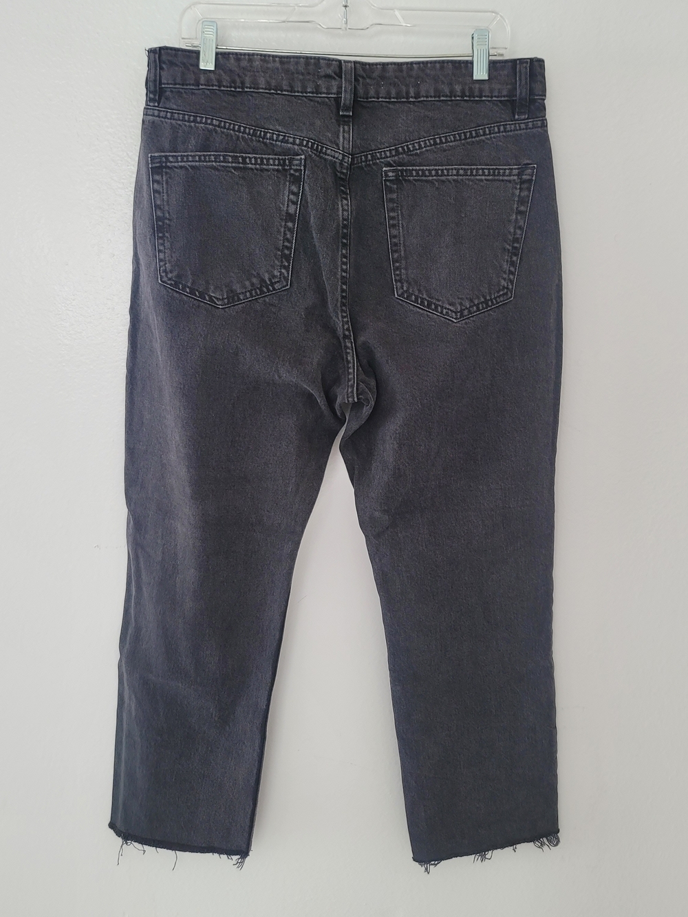 Mango Havana High-Rise Black Wash Straight Jeans Size 10 - Picture 6 of 14